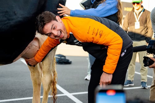 Pato O’Ward cumple mítica tradición de las 500 Millas de Indianápolis: ¡Ordeñó una vaca! (VIDEO)