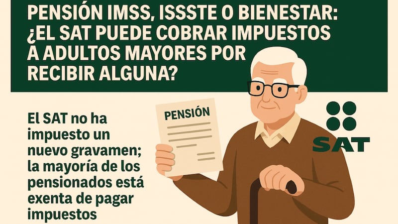 Pensión IMSS, ISSSTE o Bienestar: ¿El SAT puede cobrar impuestos a adultos mayores por recibir alguna?
