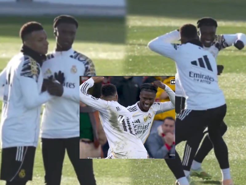 ¿Les salió o no? Mbappé y Camavinga estrenaron su nuevo festejo viral (VIDEO)