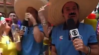 ‘Mamá, estoy bien’: Mexicanos dan shot de TEQUILA a reportero brasileño y se gana un BIGOTE