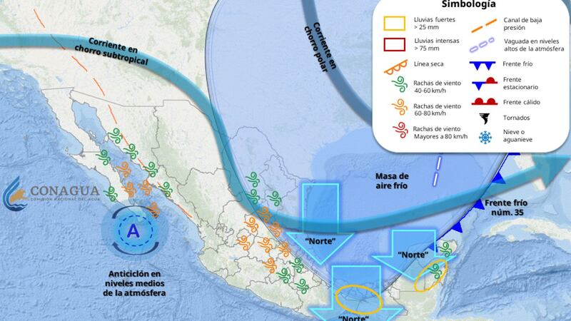 Ni Frente Frío 35 y su Masa de Aire detienen Ola de Calor 2, ¿qué estados tendrán 45 grados hoy 16 de Marzo?