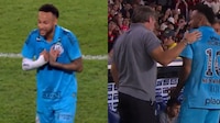Neymar hace berrinche al salir de cambio con Santos y le llueven críticas: ‘Es una vergüenza, van a descender’