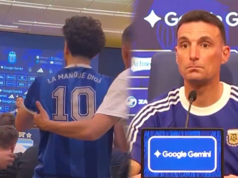 Fan se infiltró en conferencia de Argentina para RECLAMARLE a Scaloni por sus rivales en Fecha FIFA