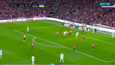 Karim Benzema abrió el marcador ante Athletic con un golazo de volea.