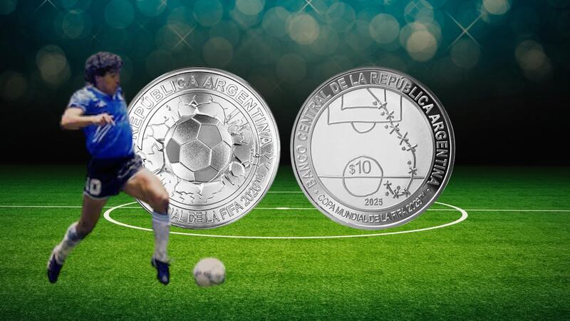 ¡Ni duró! Moneda conmemorativa de Diego Maradona en Argentina se agotó en horas