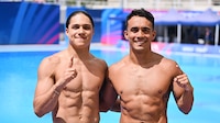 ¡ORO mexicano! Osmar Olvera y Juan Celaya dominan en trampolín de 3 metros de Santo Domingo 2026