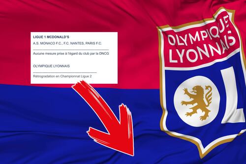 Bombazo mundial: Olympique Lyon es DESCENDIDO a 2a división por problemas financieros; tienen deuda de 500 MDE