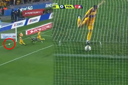Tigres se salvó del gol por MILAGROSA JUGADA; el balón se frenó en la línea y no entró (VIDEO)