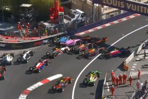 Brutal accidente en F2: SIETE pilotos, fuera del GP de Mónaco en choque en la primera curva (VIDEO)