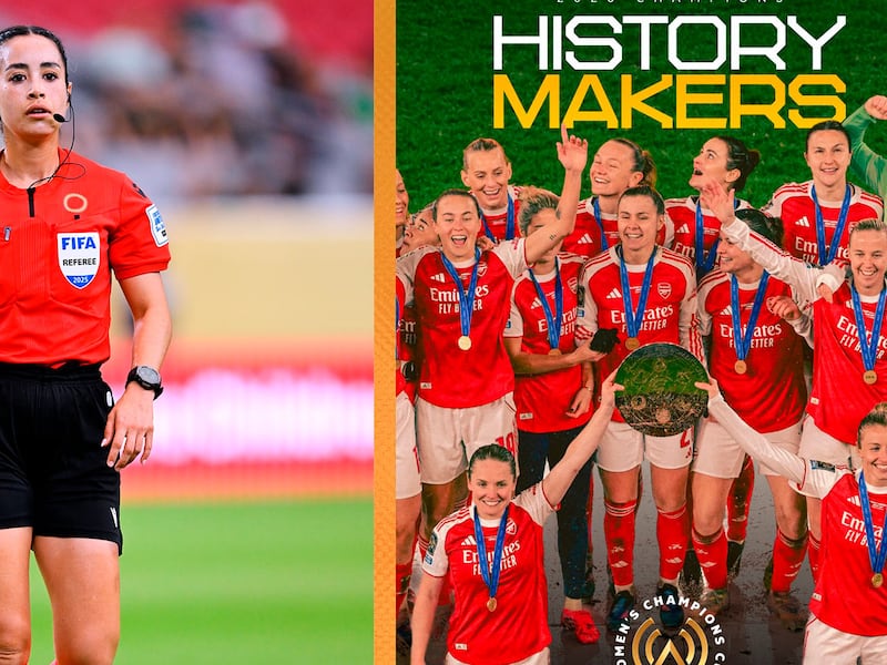 ¡Arsenal, campeón! La mexicana Katia Itzel García pitó primera Final de la Champions Cup Femenina