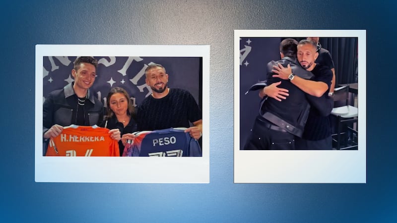 ¡Doble PP y Doble HH! Héctor Herrera y Peso Pluma coinciden en Houston e intercambian playeras