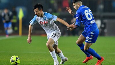 El delantero mexicano fue titular y disputó 70 minutos ante Empoli.