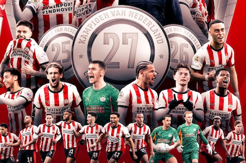 ¡Madrugaron! El PSV Eindhoven se consagra tricampeón de la Eredivisie; Feyenoord se quedó corto