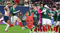 El Diablito de Eugenio Derbez se burla de fallas de Santi Gimenez y Tala Rangel en EE.UU. vs México