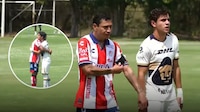 Julio César ‘Cata’ Domínguez festeja 20 años como profesional jugando contra su hijo: VIDEO