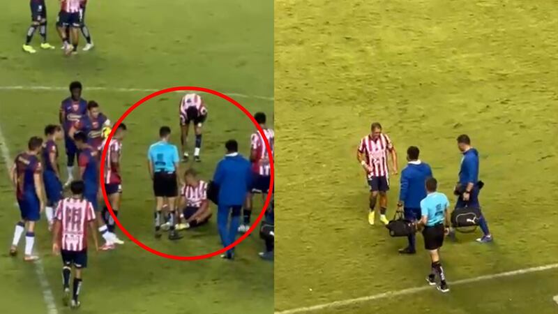 ¡Y todavía no empieza la Liga MX! Chicharito recibe DURO golpe que lo obliga a salir (VIDEO)