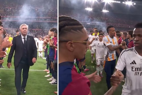 ¡Tremendo gesto! Barcelona le hizo pasillo al Real Madrid después de ganarle la Copa del Rey (VIDEO)