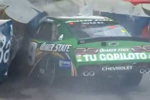 Daniel Suárez se estrelló en las barreras en la qualy de la NASCAR Xfinity Series en México (VIDEO)