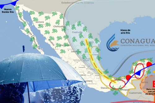México recibirá 4 días con temporal de lluvias, ¿qué estados serán los más afectados?