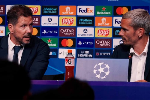 Simeone se quiebra hablando de Griezmann: ‘Te quiero mucho, gracias por siempre ser profesional’