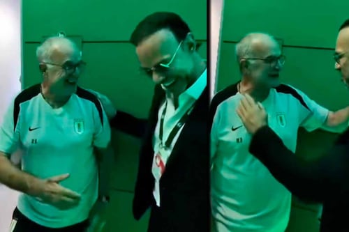 ¡Nostalgia americanista! Zague y Marcelo Bielsa se reencontraron en el México-Uruguay (VIDEO)
