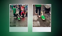Pato con playera de México SE HACE VIRAL durante los festejos del Mundial en el Ángel: VIDEO