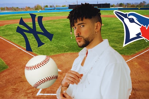 Bad Bunny SE VIRALIZA en juego de Yankees tras atrapar pelota que casi le pega en la cabeza: VIDEO