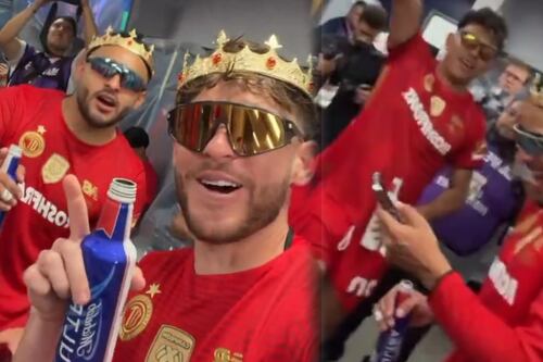 ‘¡Alexis BORRACHO!’: Jugadores del Toluca SE BURLAN de Vega en festejos por el Campeones Cup (VIDEO)