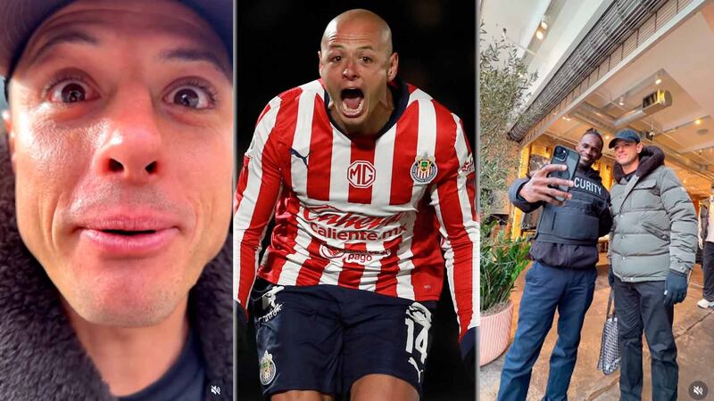 Chicharito reaparece tras su salida de Chivas; se pasea en Nueva York repartiendo fotos (VIDEO)