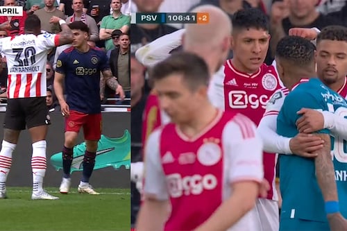¡Sacó lo Machín! Edson Álvarez vengó a Jorge Sánchez en el Ajax vs PSV (VIDEO)