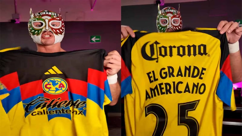 ‘Me gusta un chingo’; El Grande Americano recibió regalo del América para ‘vestirse de gala’ (VIDEO)