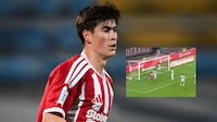 ¡JUEGAZO de la Hormiga González! El mexicano marcó doblete y asistencia en triunfo del Olympiacos