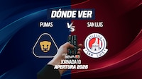 Pumas vs Atlético San Luis EN VIVO: Dónde ver en TV, online y hora Jornada 10 Liga MX Apertura 2026