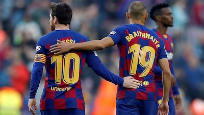 Martin Braithwaite negó pedir el '10’ de Messi en Barcelona