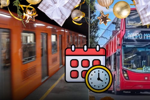 ¿Cuál es el horario del Metro, Metrobús y transportes de CDMX el 31 de diciembre y 1 de enero?