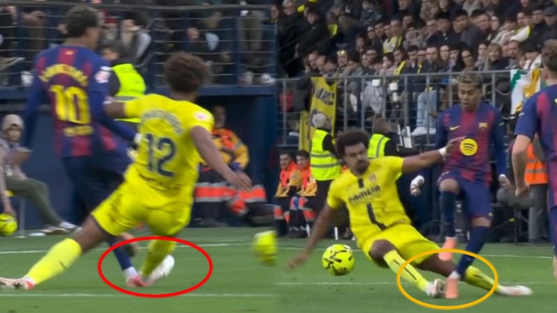 ¿Era de roja directa o no? Polémica por la expulsión a Renato Veiga tras falta sobre Lamine Yamal (VIDEO)