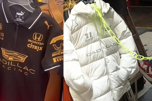 ¡Van un paso adelante! En Tepito venden mercancía de Checo Pérez con Cadillac