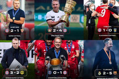 ¡Tigres, entre sus víctimas! Hansi Flick, campeón de Supercopa con Barça, nunca ha perdido una final como DT