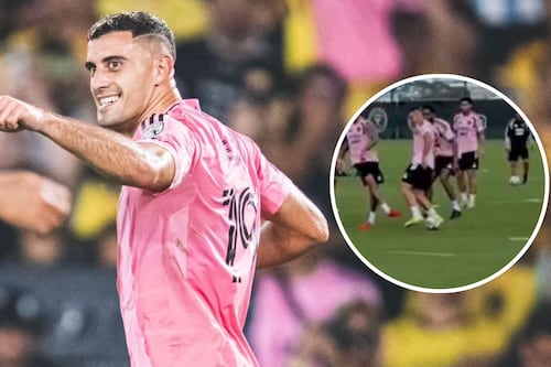 ¡De Paul da bienvenida a Germán Berterame! El ex de Rayados se comió túnel en práctica del Inter Miami