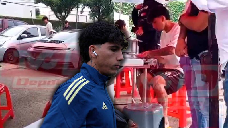 Kevin Álvarez se va en su auto de lujo a comer tacos de birria, tras eliminación del América ante Pumas (VIDEO)
