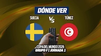 Suecia vs Túnez: Dónde ver el Mundial 2026 EN VIVO HOY en TV, online y hora del partido del Grupo F