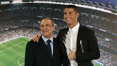 Florentino Pérez rechazó el fichaje de Cristiano debido a su edad.