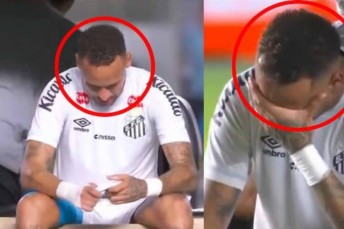 Neymar se lesionó, otra vez; salió llorando en partido del Santos apenas en el primer tiempo (VIDEO)