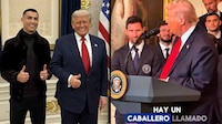 Messi vivió momento incómodo por culpa de Trump: ‘Aquí tuve a Cristiano Ronaldo’ (VIDEO)