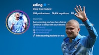 No es por pagar el Premium: ¿Por qué el Instagram de Erling Haaland es AZUL?