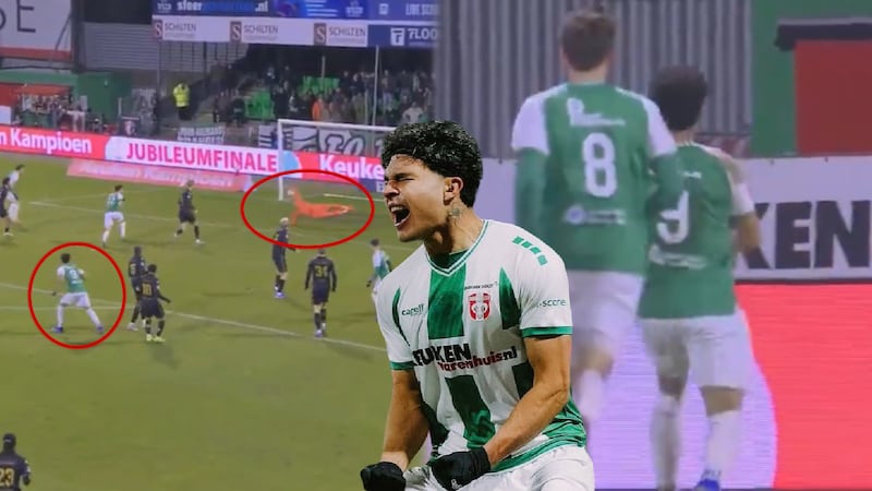 ¡Pegadito al palo! Stephano Carrillo marcó un BRUTAL GOLAZO y le dio el TRIUNFO al Dordrecht (VIDEO)