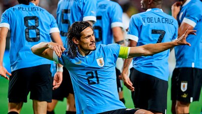 Cavani marcó dos goles en toda la temporada con el United.