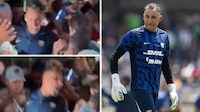 Aficionado de Pumas lastimó mano de Keylor Navas al querer saludarlo en San Luis (VIDEO)