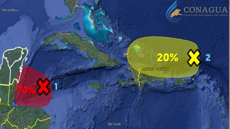 Ciclón Nadine, al 70% de formarse y muy cerca de Quintana Roo, ¿qué estados afectaría su trayectoria?