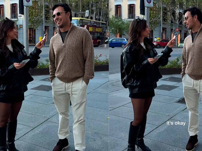 Influencer entrevistó a Checo Pérez y no supo quién era: ‘Ayúdenme, no me dio su cuenta’